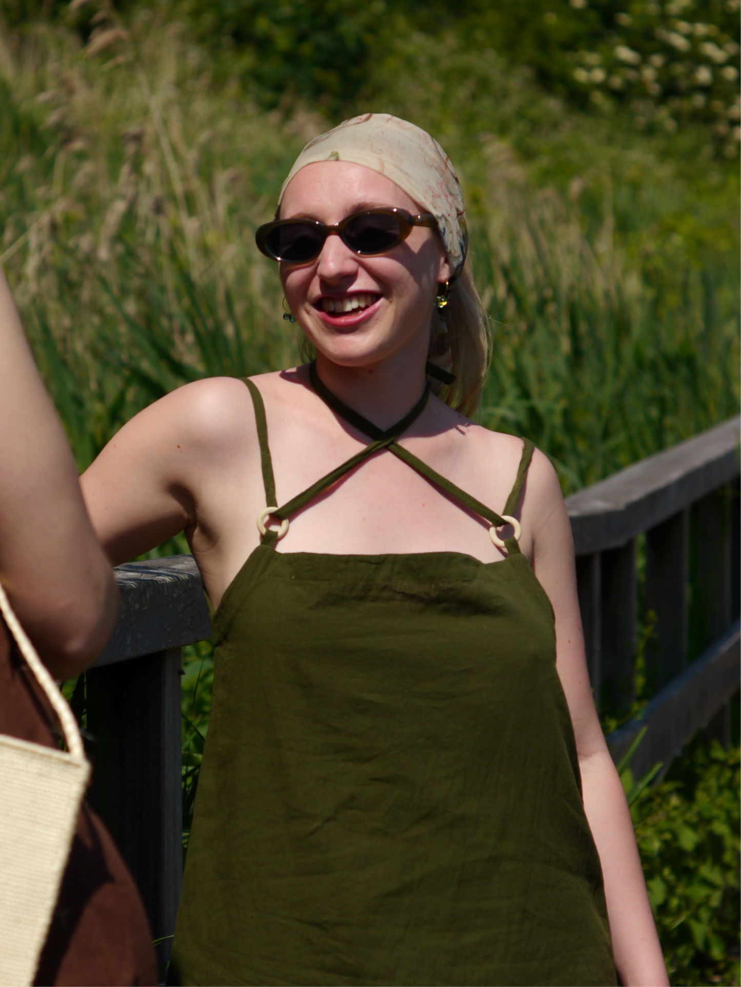 OLIVE LINEN DRESS