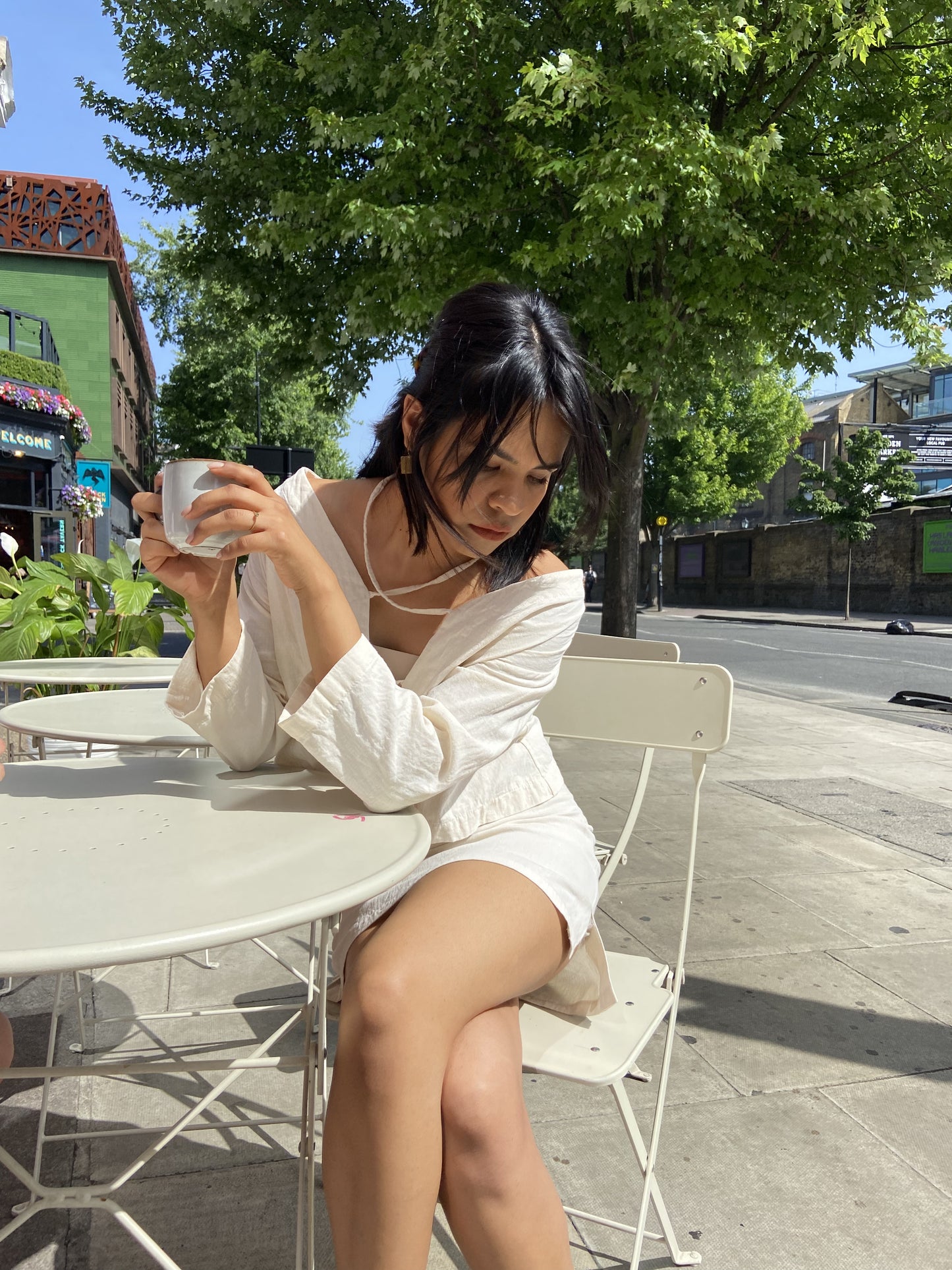 NATURAL LINEN SKIRT