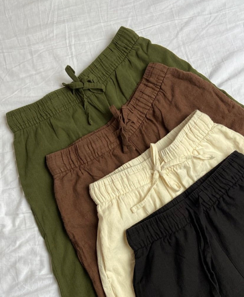 BROWN LINEN TROUSERS