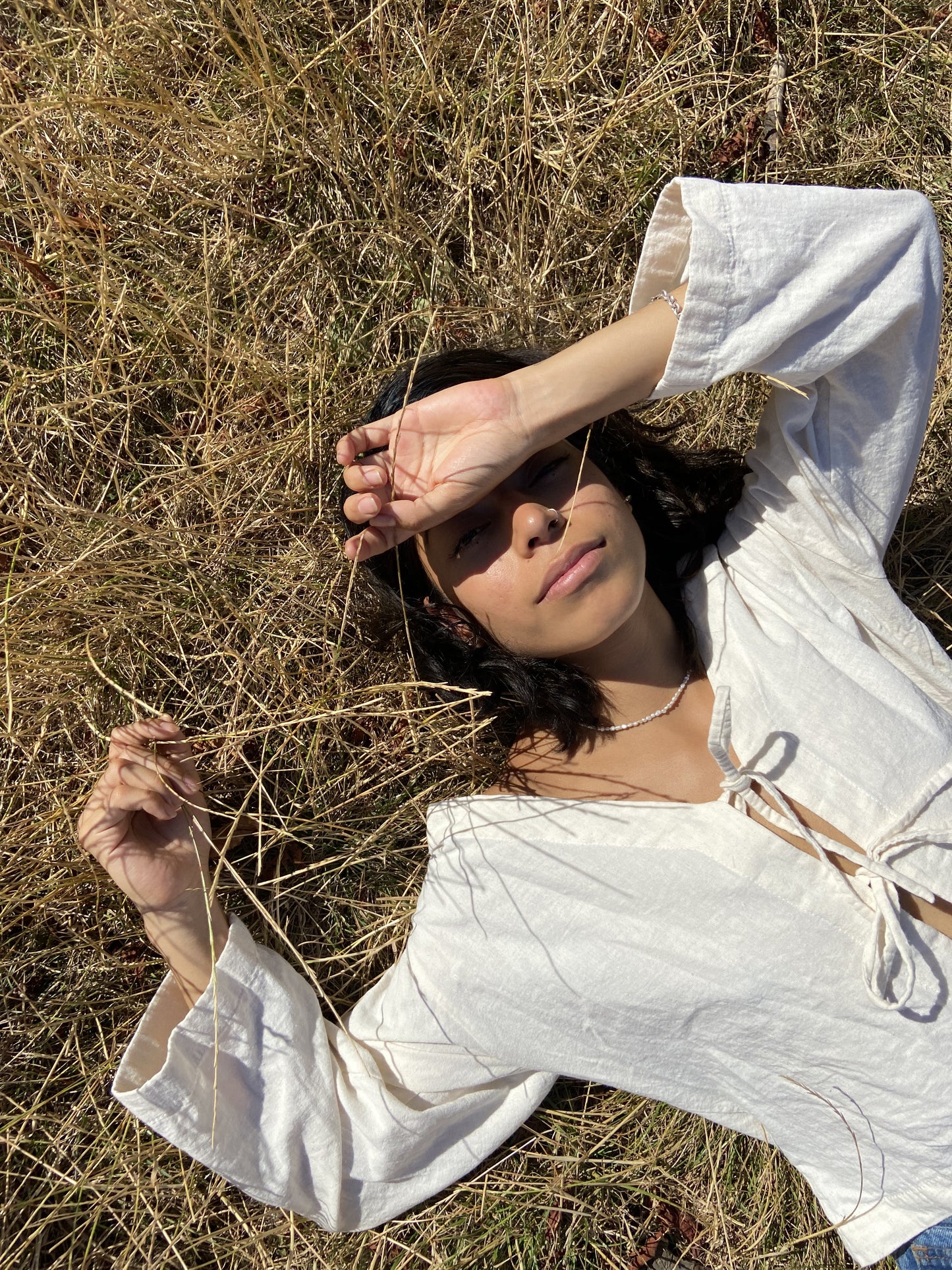 NATURAL LINEN TOP