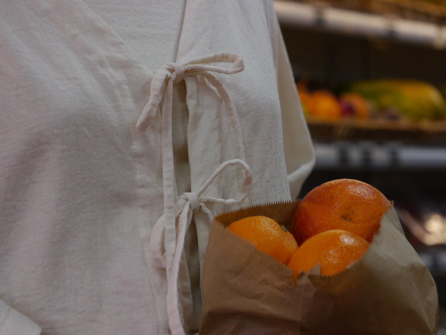 NATURAL LINEN TOP